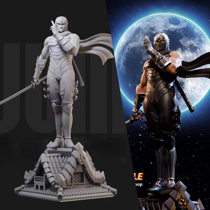 Model Kit Galahad - 1/24 miniaturowa czarna szata Ninja Ryu