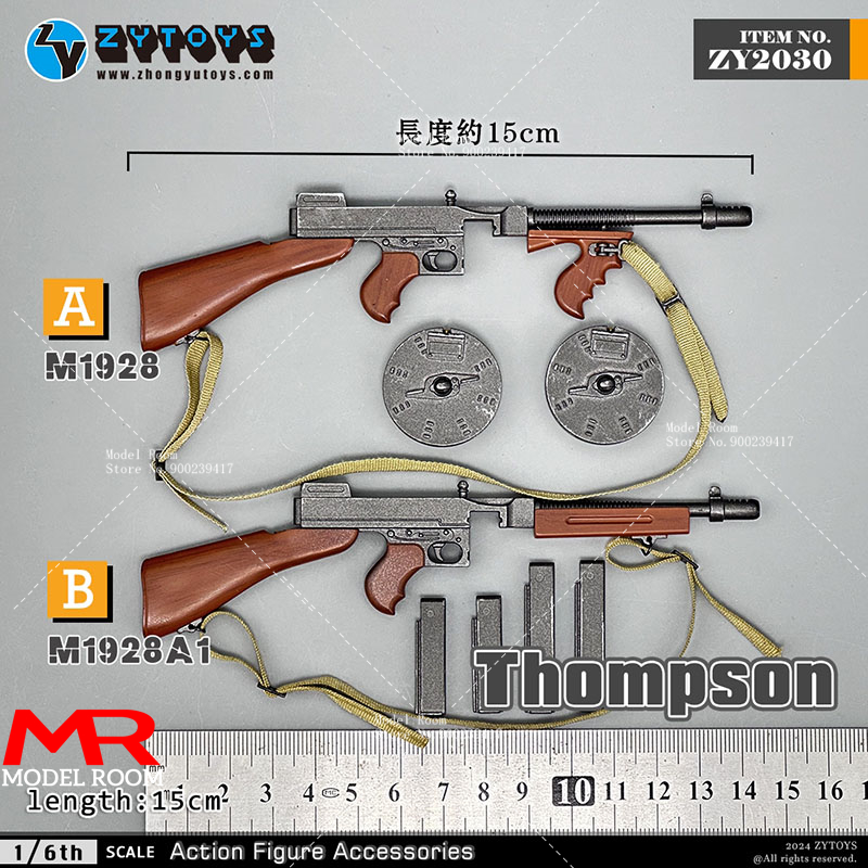 Model Kit Zza - ZYTOYS ZY2030 Model pistoletu maszynowego M1928
