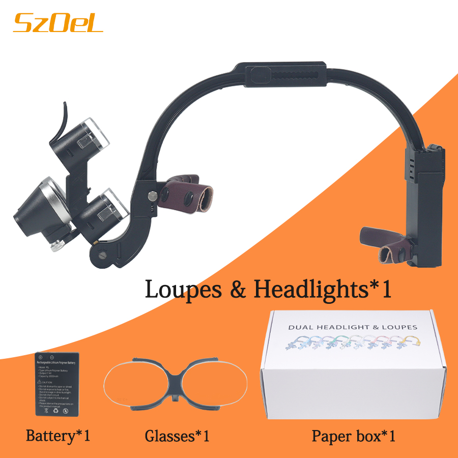 Magnifier With Light - 2.5X/3.5X Dental lornetka szkło powiększające ustny