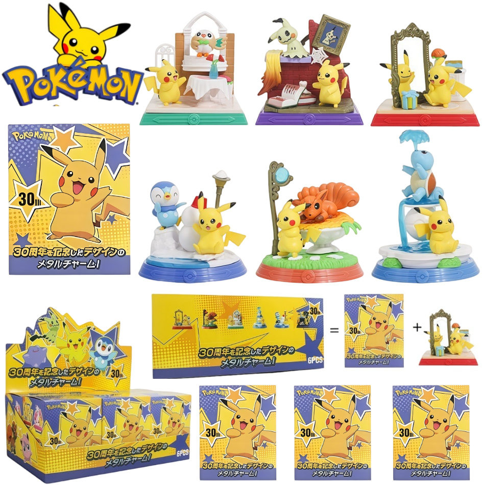 Model Kit Pokemon - 6 szt. Figurki Akcji Pokémon Pikachu