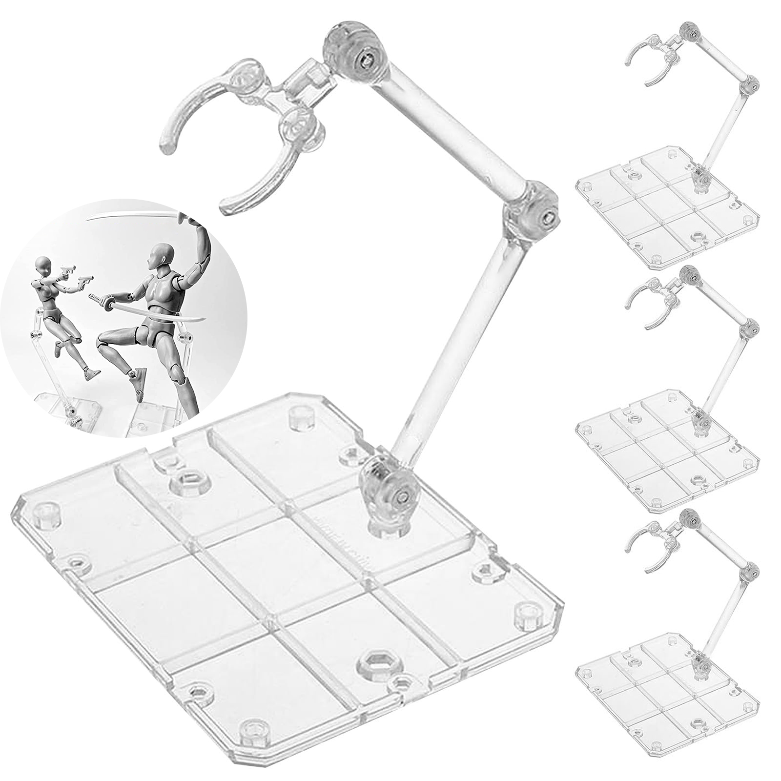 Model Kit Jms - Przezroczysty stojak na figurki akcji, montażowy