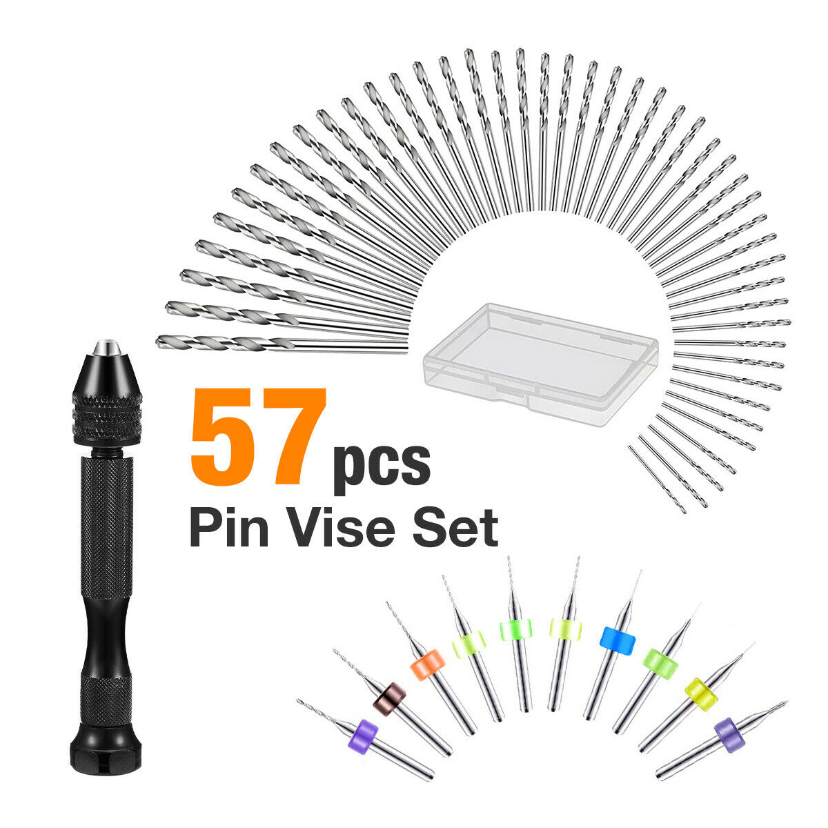 Pin Vice Micro - 57 szt. Stalowy bolec ze stopu