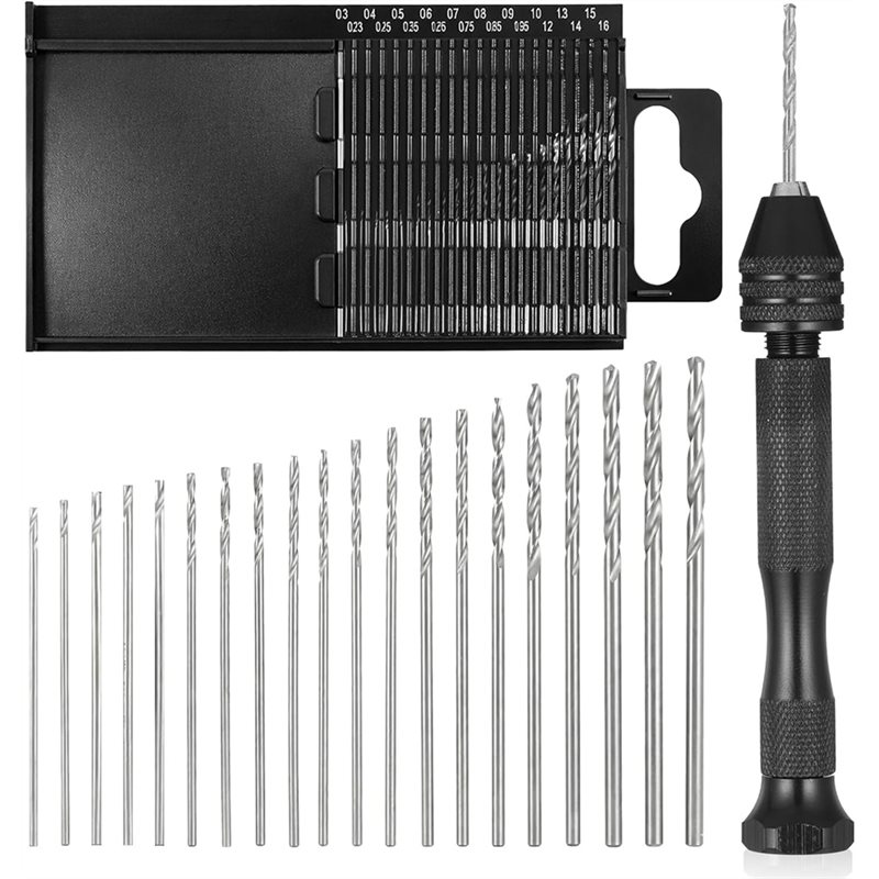 Pin Vice Micro - Zestaw mini wierteł metrycznych A59Z-21PCS, wiertła