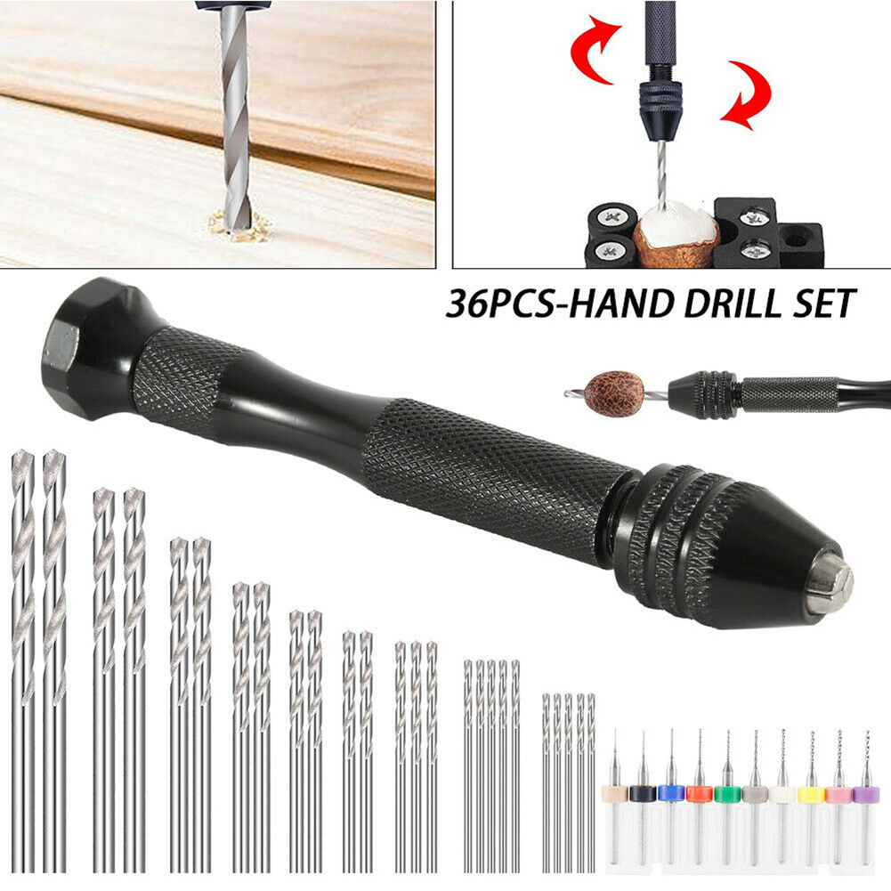 36Pcs Micro Hand Drill Bits Se – Pin Vice Micro recenzja i cena